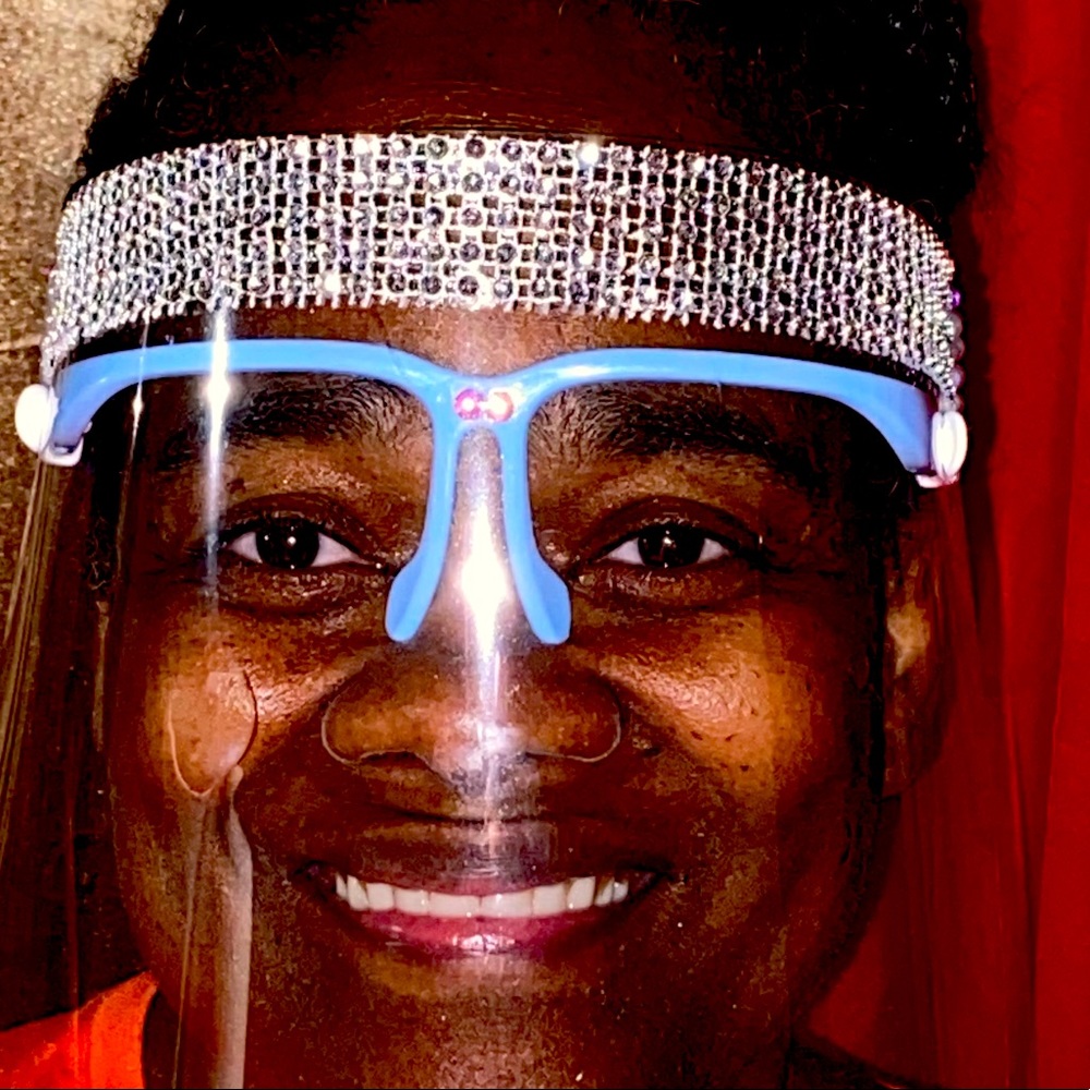 BEDAZZLED FACE SHIELDS